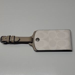 Coach Beige Luggage Tag